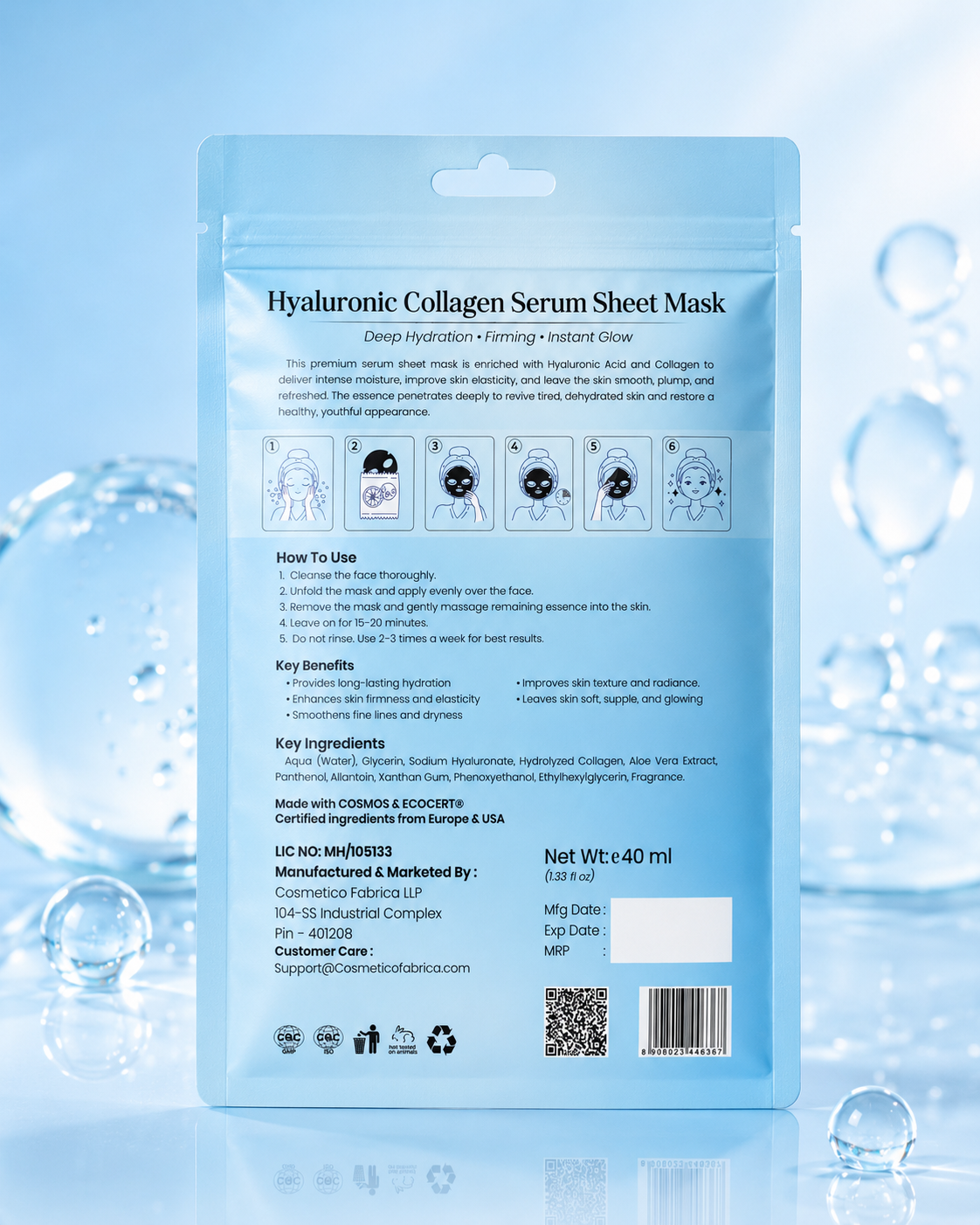 Hyaluronic Collagen Serum Sheet Mask